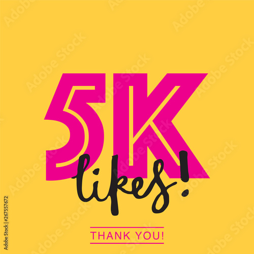 5k likes online social media thank you banner