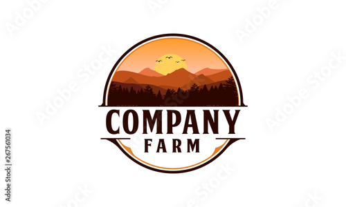 Farm and landscape logo design