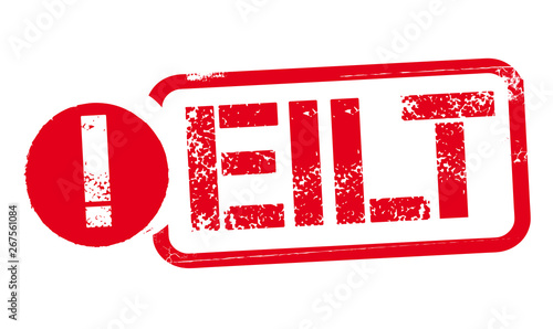 roter Stempel "EILT" isolierte Vektor Illustration