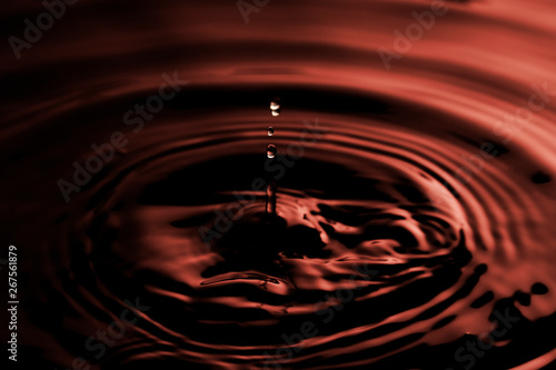 water drop red
