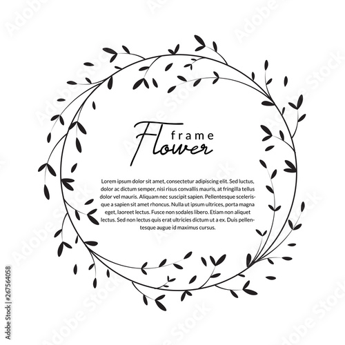 Floral wreath background