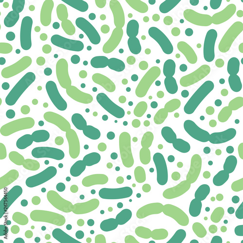 Probiotics and prebiotics seamless pattern