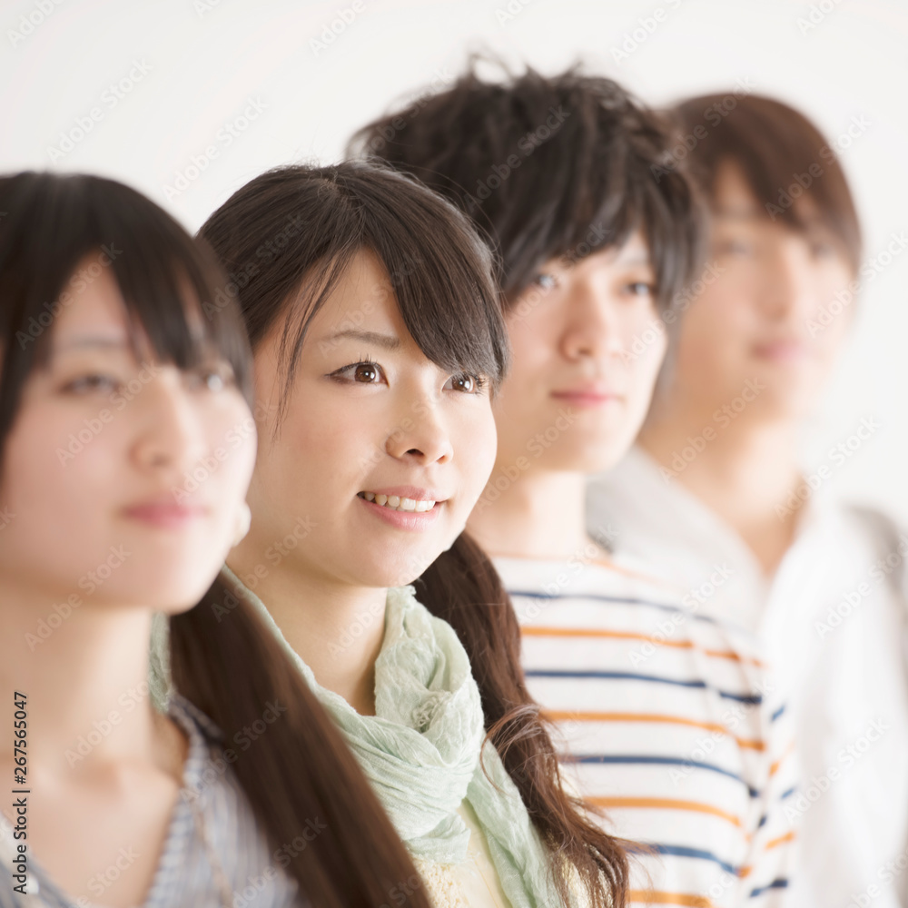 微笑む大学生 微笑む大学生