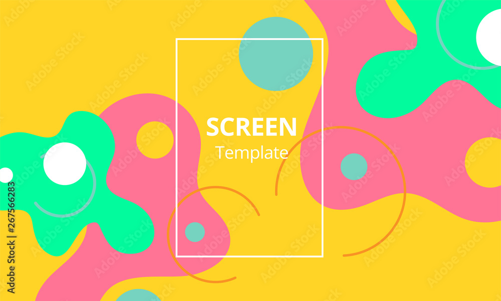 Colorful geometric background. Fluid shapes composition. Eps10 vector.
