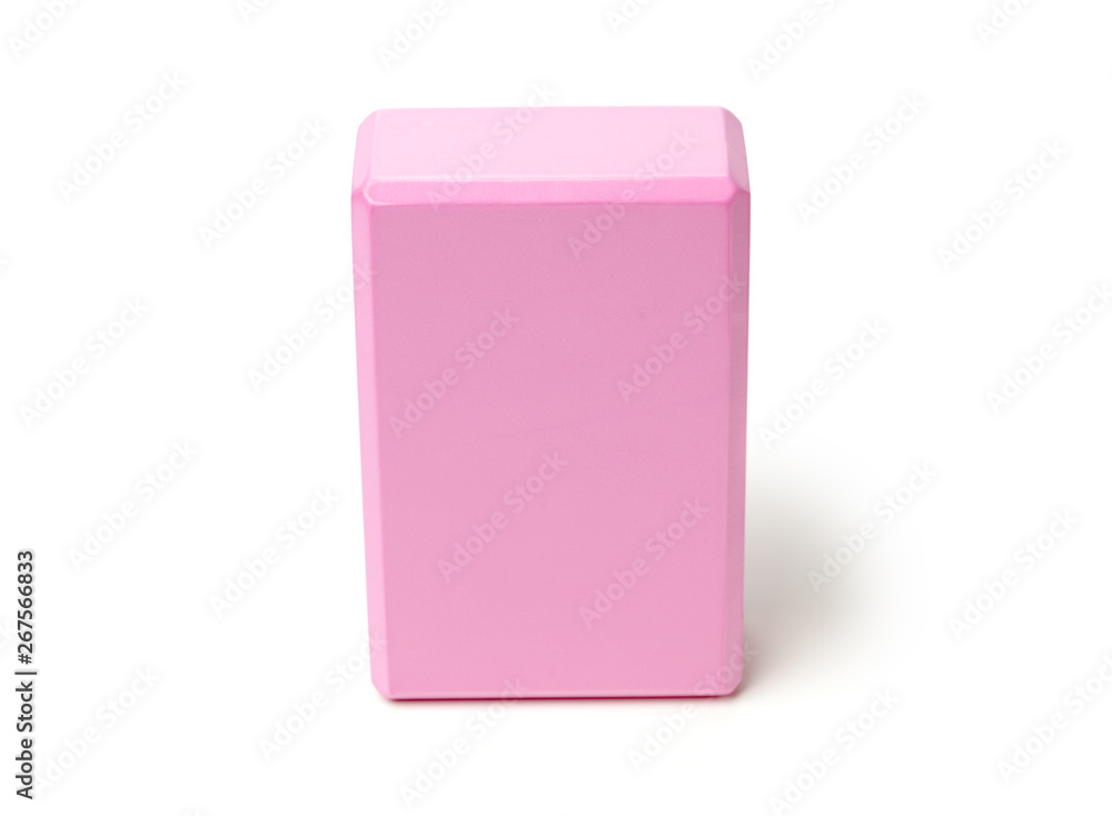 Yoga foam block on white background Yoga foam block on white background