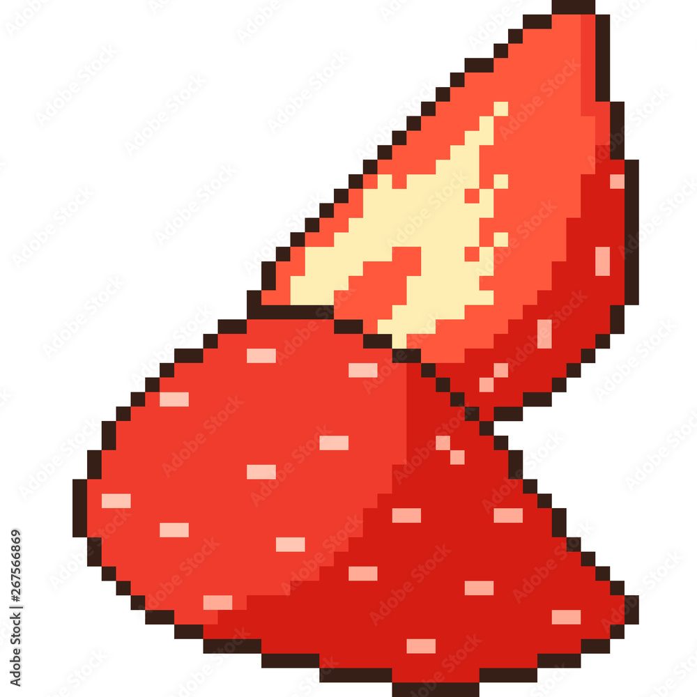 Fototapeta premium vector pixel art strawberry