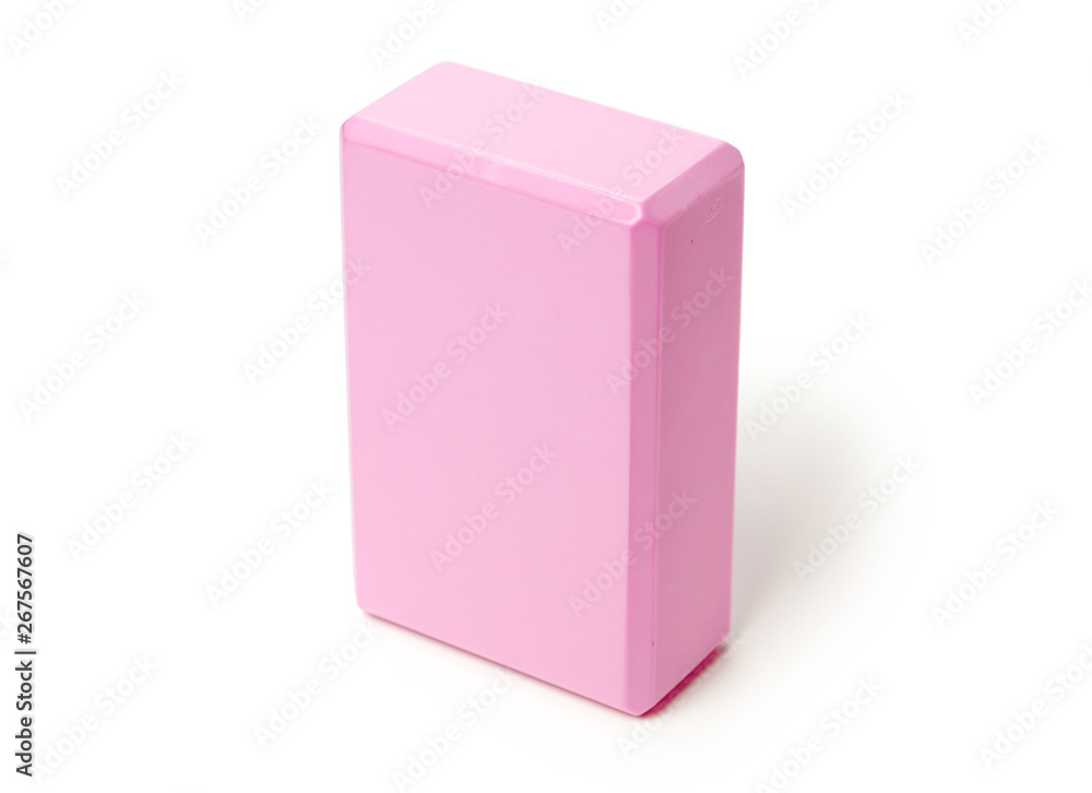 Yoga foam block on white background Yoga foam block on white background