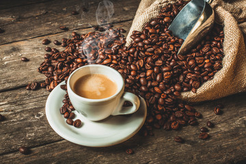 Foto auf Leinwand Küche Kaffee Hintergrund  © tiero