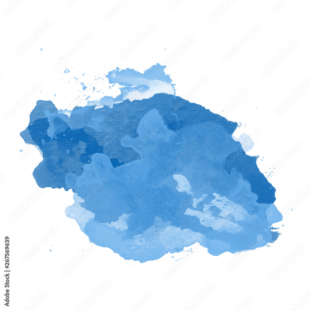 Abstract blue watercolor splash design, editable, versatile Abstract blue watercolor splash design, editable, versatile