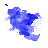 Abstract blue watercolor splash design, editable, versatile