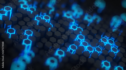 Futuristic honeycomb struct...