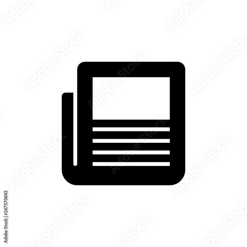 Newspaper vector icon. This icon use for admin panels, website, interfaces, mobile apps 