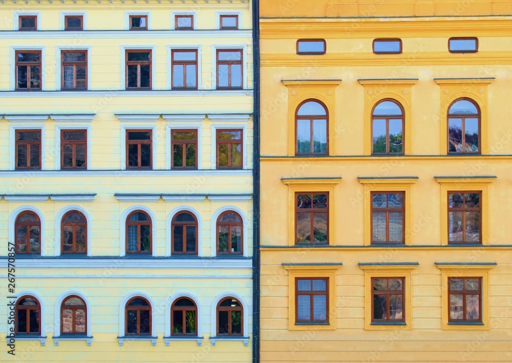 Beautiful historical residential house -facades - Prague,  Czech Republic