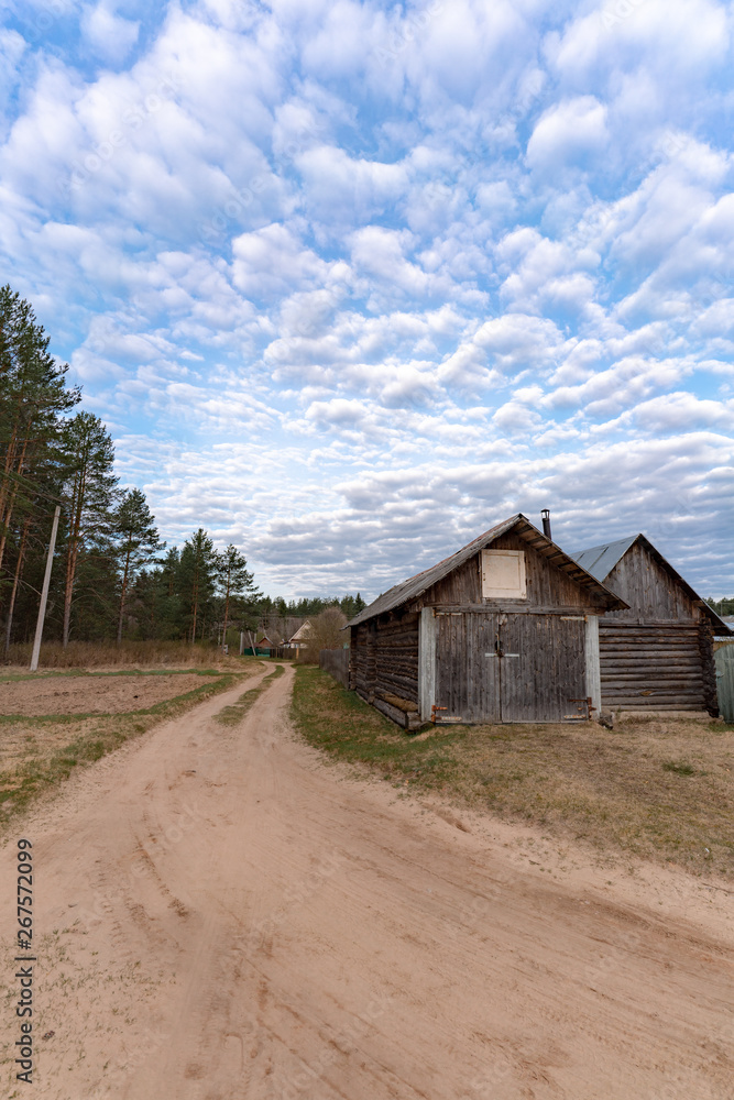 old wooden house in the forest