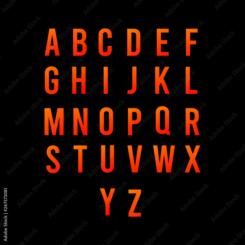 Alphabetic font Vector Template Design Illustration