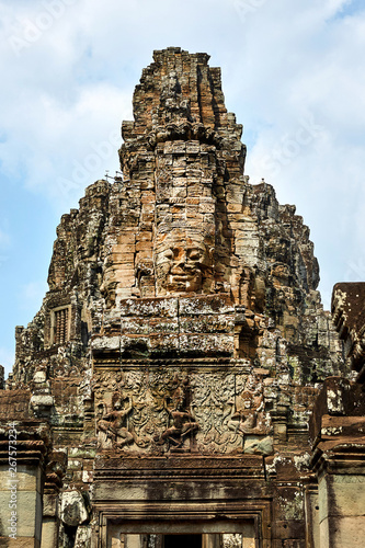 Bayon ruins in Cambodia.