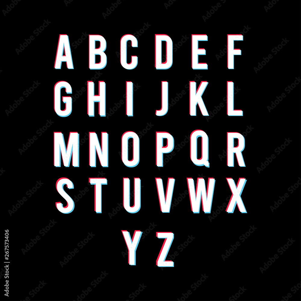 Alphabetic font Vector Template Design Illustration