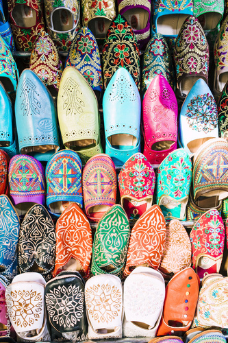Shoes on market in morocco