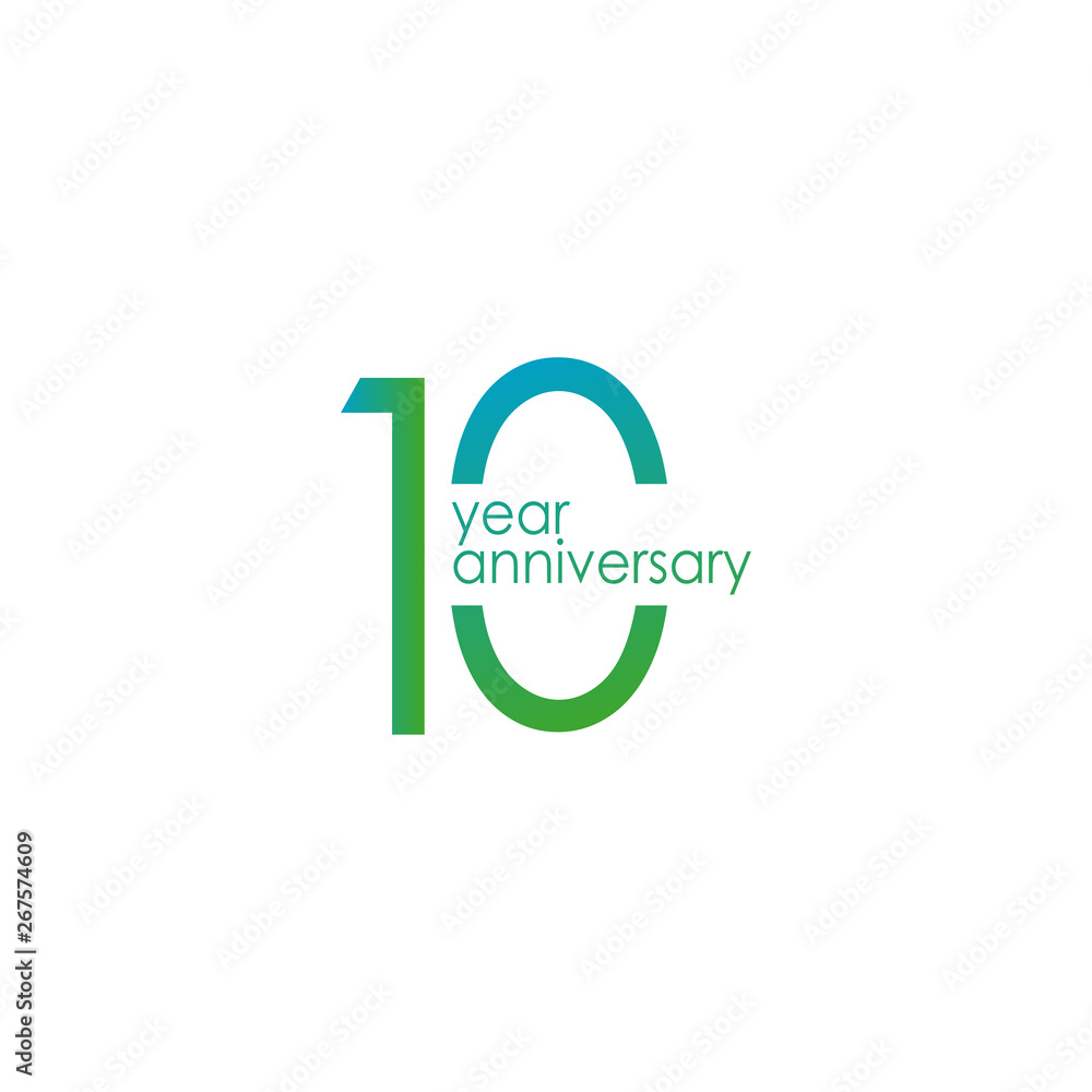10 Year Anniversary Vector Template Design Illustration 10 Year Anniversary Vector Template Design Illustration
