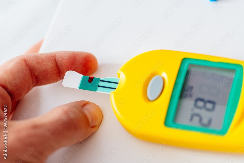 Blood uric acid level test. Stock Photo Adobe Stock