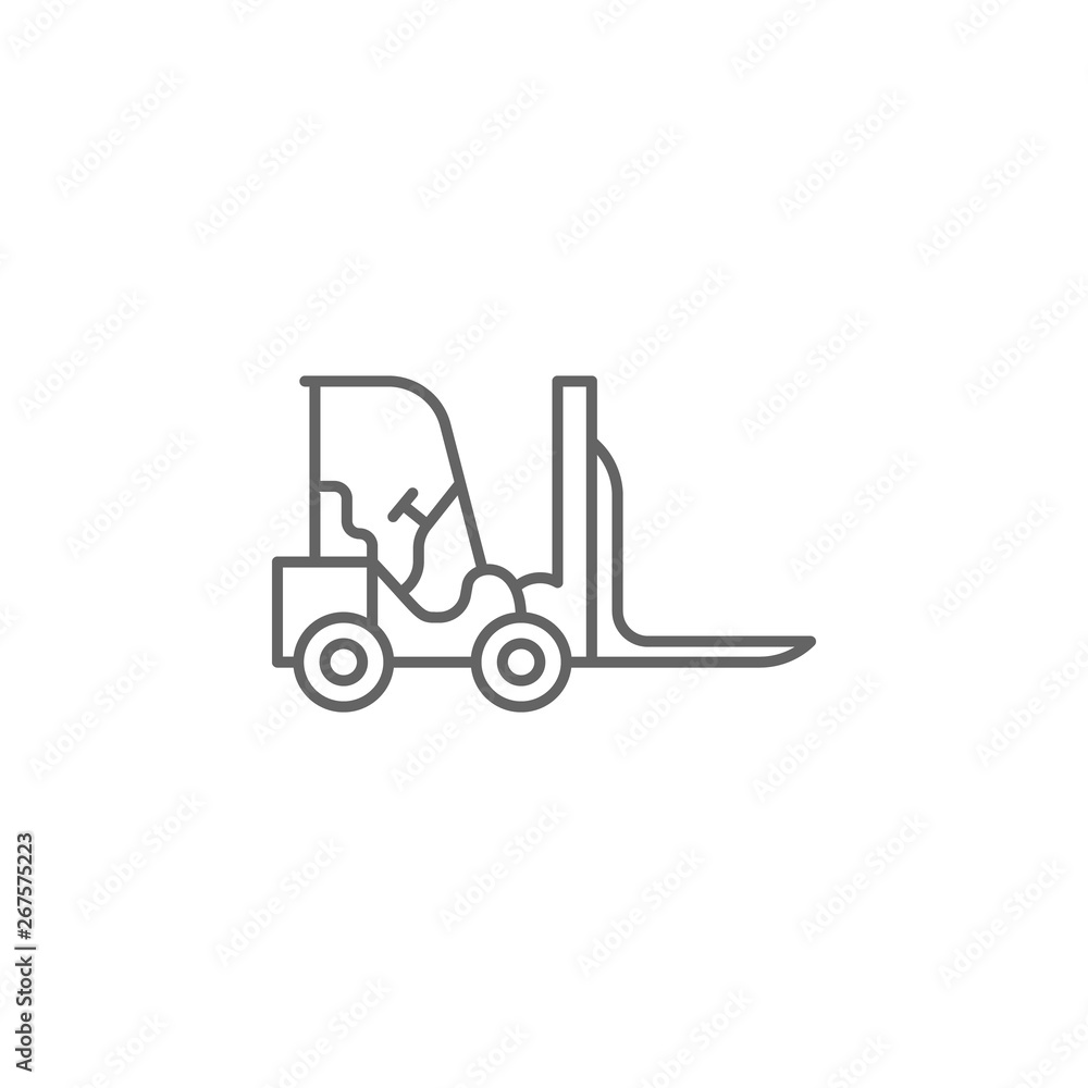 Industry flat, forklift, industrial, transportation, truck, vehicle, warehouse icon
