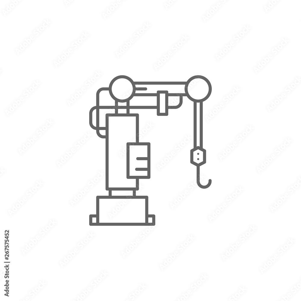 Industry flat, machine, industrial, automation, robot, technology, crane icon Industry flat, machine, industrial, automation, robot, technology, crane icon