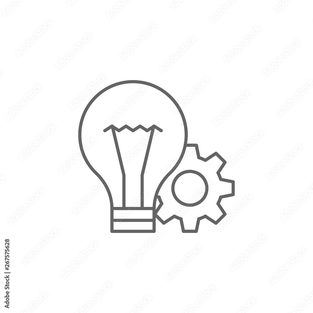 Industry flat, idea, industrial, light bulb, gear icon Industry flat, idea, industrial, light bulb, gear icon