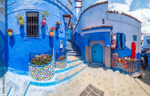 Amazing street and architecture of Chefchaouen, Morocco, North Africa © Serenity-H