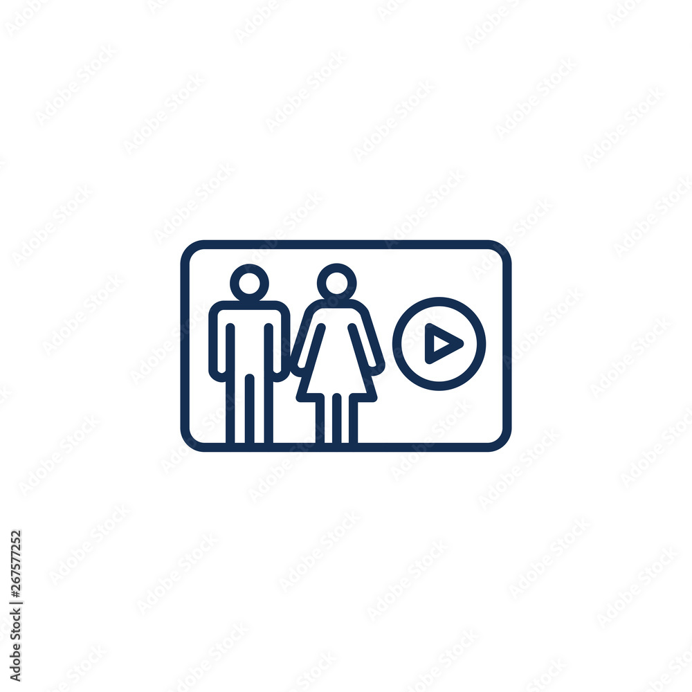 Video teaching and training - informational video icon / video button Video teaching and training - informational video icon / video button