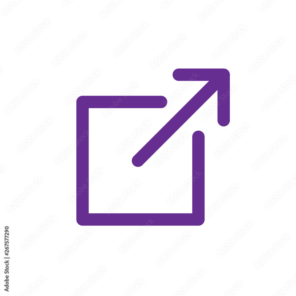 External Link Icon with box and arrow - UI or UX icon External Link Icon with box and arrow - UI or UX icon