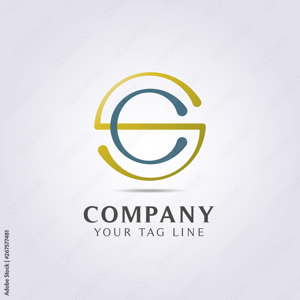 logo C S logo template with feminine style for your business and company logo C S logo template with feminine style for your business and company