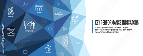 KPI - Key Performance Indicators Web Header Banner and Icon set