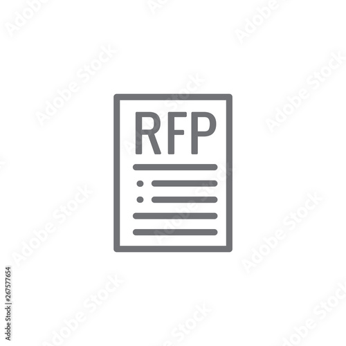 RFP Icon - request for proposal concept or idea