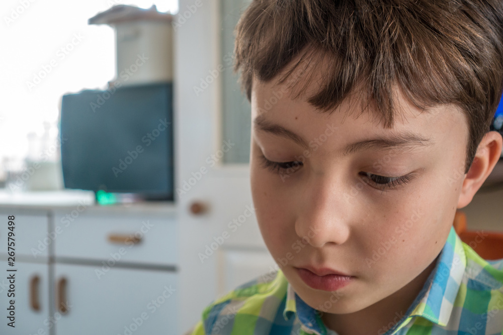 A portrait of a young boy. A portrait of a young boy.