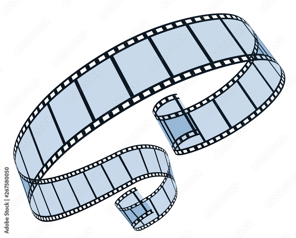 Fototapeta premium 3d film strip on white