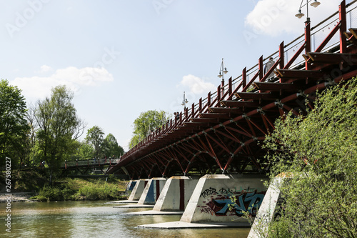 Thalkirchner bridge in Munich, Isar, Isarauen photo