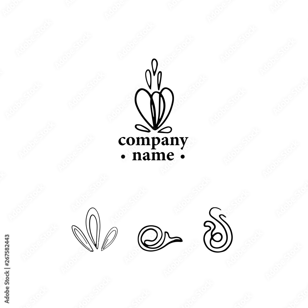 Logo company name, black abstract symbol eps 10 Logo company name, black abstract symbol eps 10