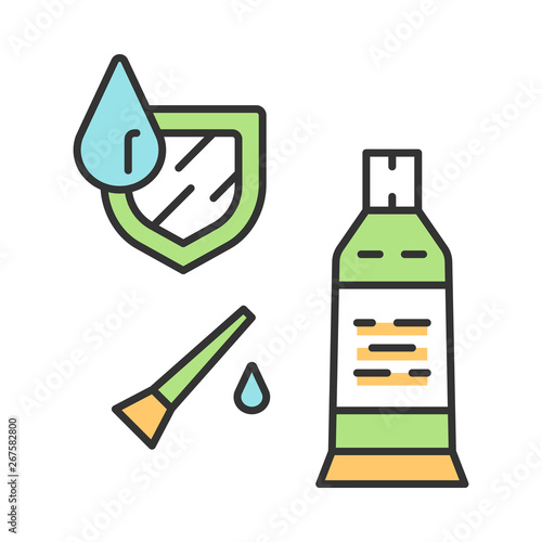 Waterproof sealant color icon