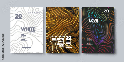 Electronic music festival. Modern posters design