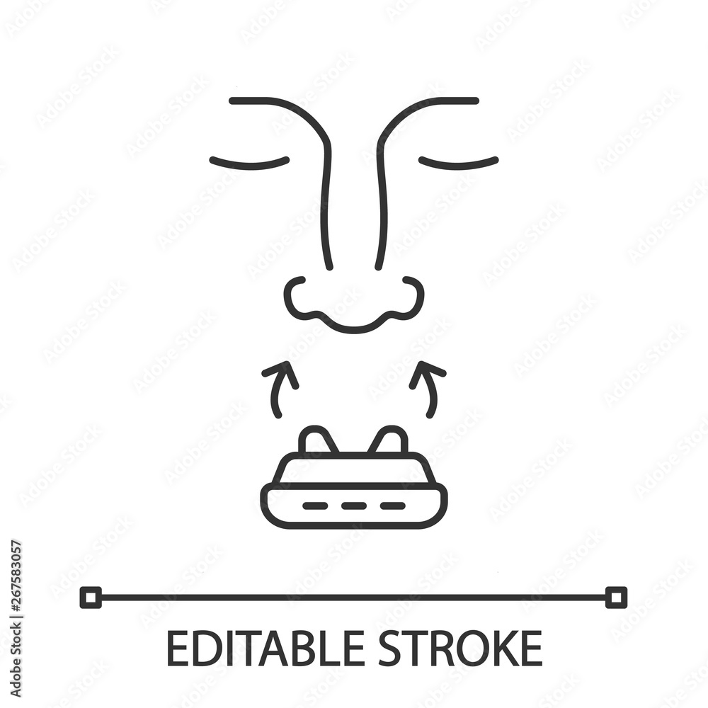 Anti snoring device linear icon Anti snoring device linear icon