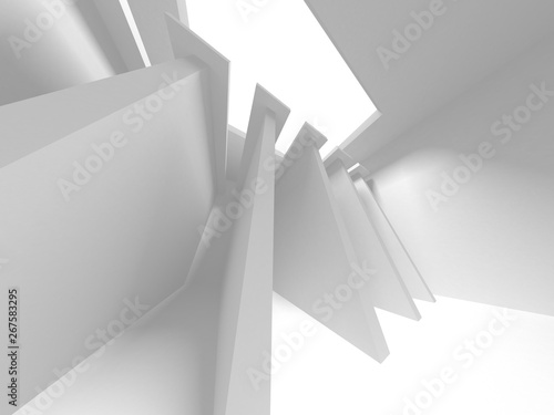 Futuristic White Architecture Design Background