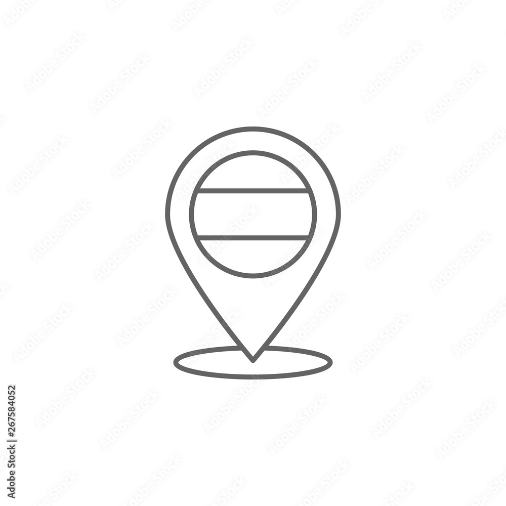 Pin, Holland icon. Element of Holland icon. Thin line icon for website design and development, app development. Premium icon Pin, Holland icon. Element of Holland icon. Thin line icon for website design and development, app development. Premium icon
