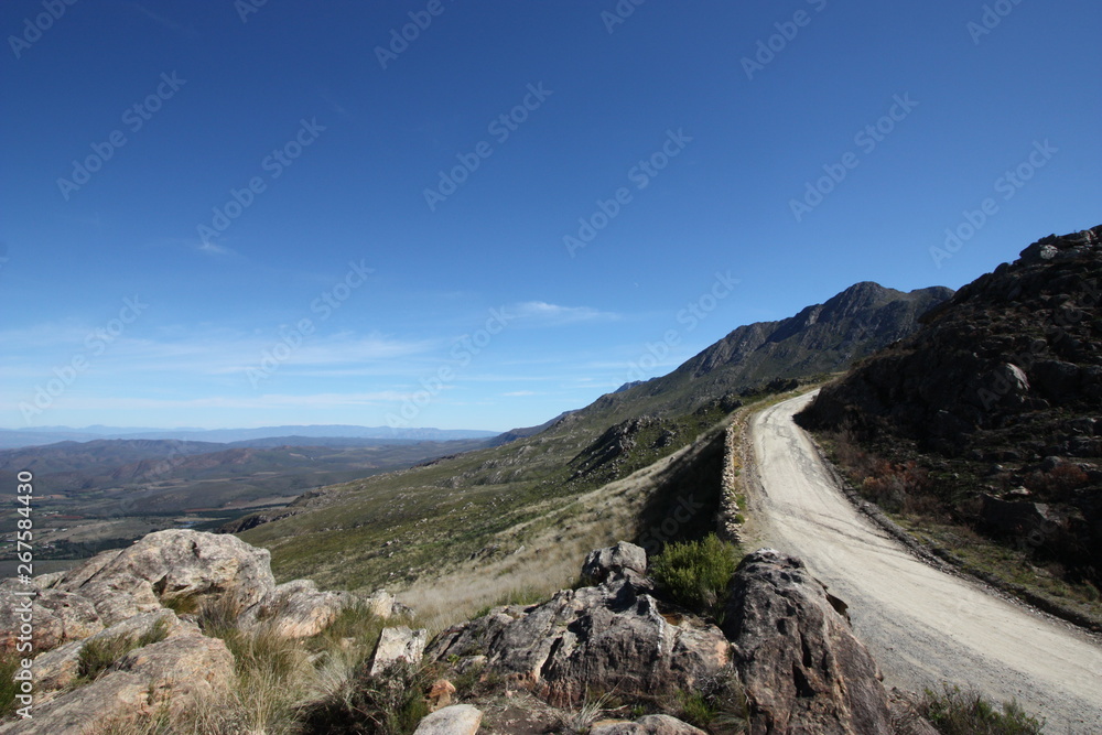 Dirt road up mountain Dirt road up mountain