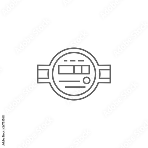 Plumber, water, meter icon. Element of plumber icon. Thin line icon for website design and development, app development. Premium icon