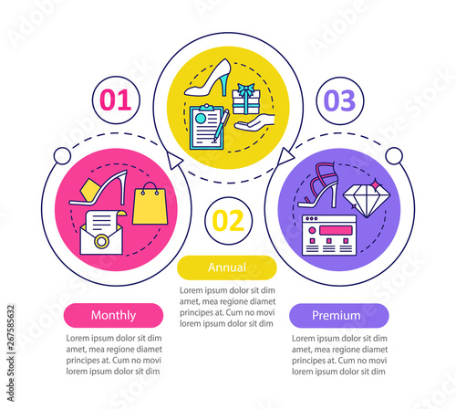 Clothing store sales vector infographic template