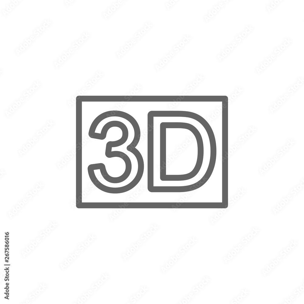 3d movie icon. Element of theatre icon. Thin line icon for website design and development, app development. Premium icon 3d movie icon. Element of theatre icon. Thin line icon for website design and development, app development. Premium icon