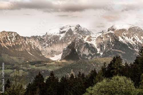 Beautiful Bavarian Alps during an upcoming storm