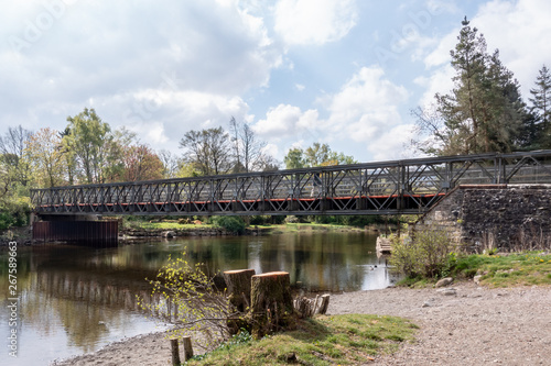 The temporary Pooley bridge across the River Eamont photo