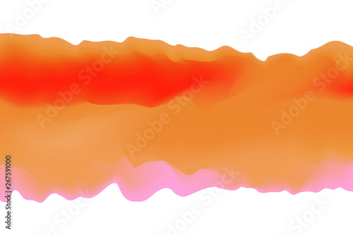 illustration red and orange color soft in concept water color art style  abstract texture red light colors painting art brush watercolor for background card and banner advertising