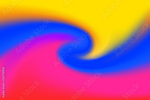 blurred yellow blue and pink colors twist wave colorful effect for background, illustration gradient in water color art swirl rainbow and sweet color concept, colorful wallpaper with twist swirl color © cgdeaw